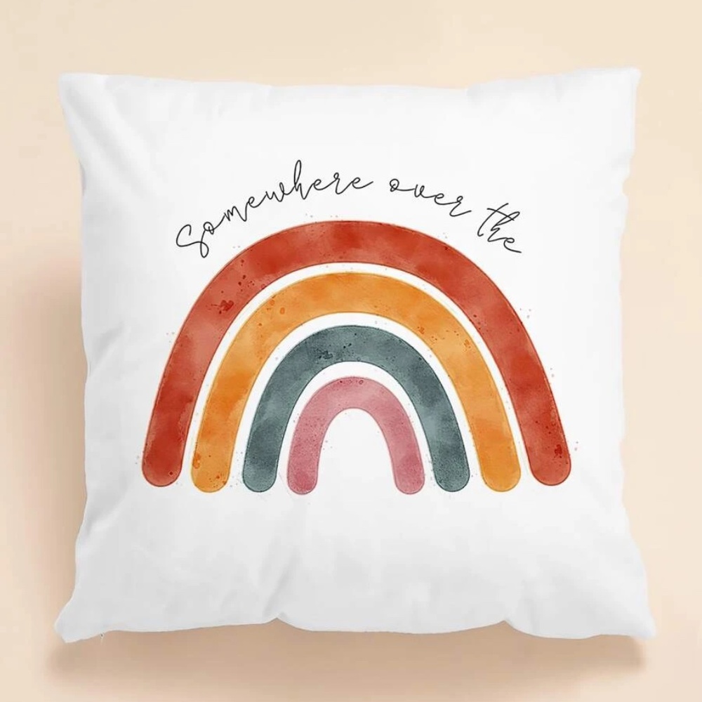Boho Rainbow Graphic Pillow Zipper Covers - Picture 4 of 5